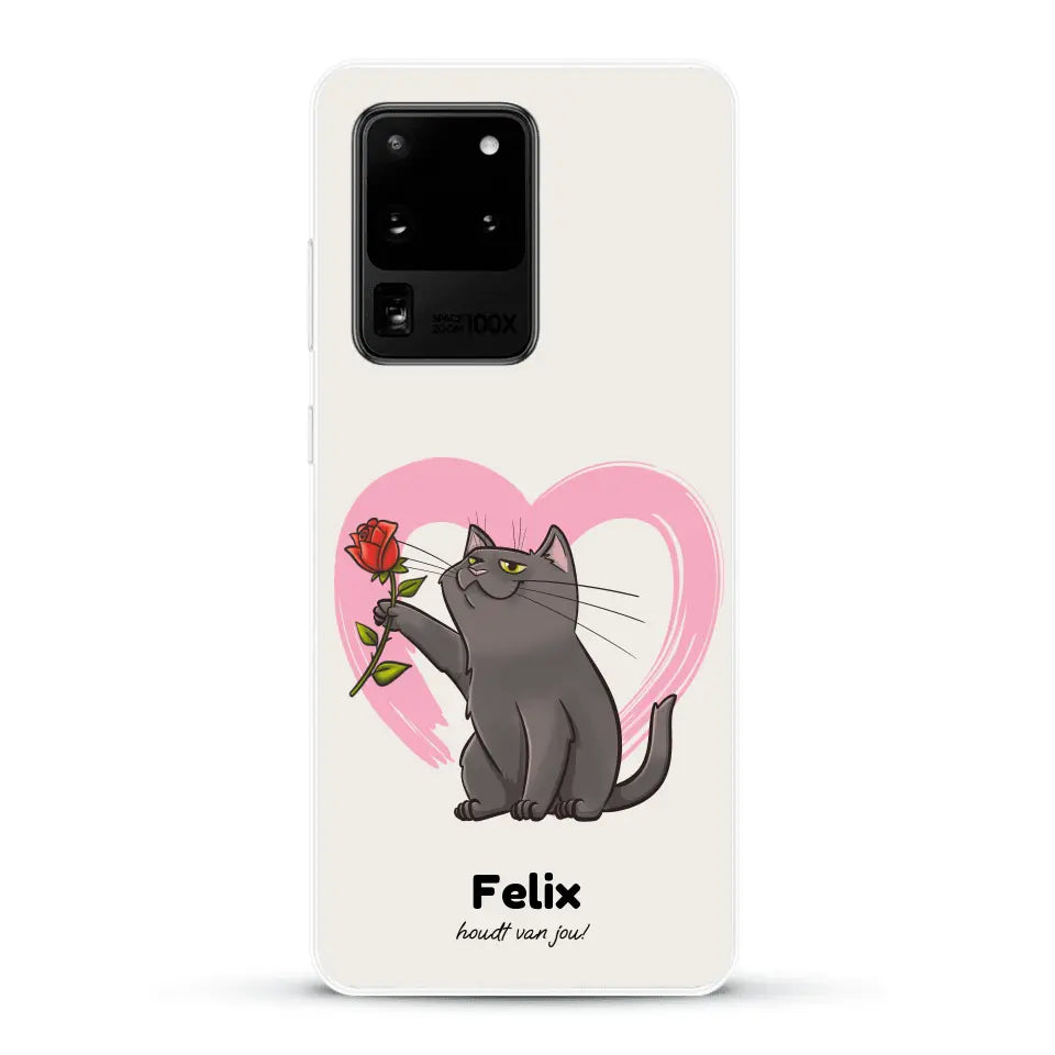 Jouw kat houdt van jou - Gepersonaliseerd telefoonhoesje