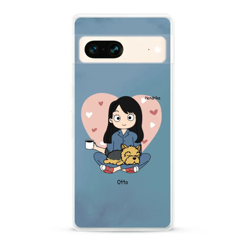 Cartoon honden mama - Gepersonaliseerd telefoonhoesje