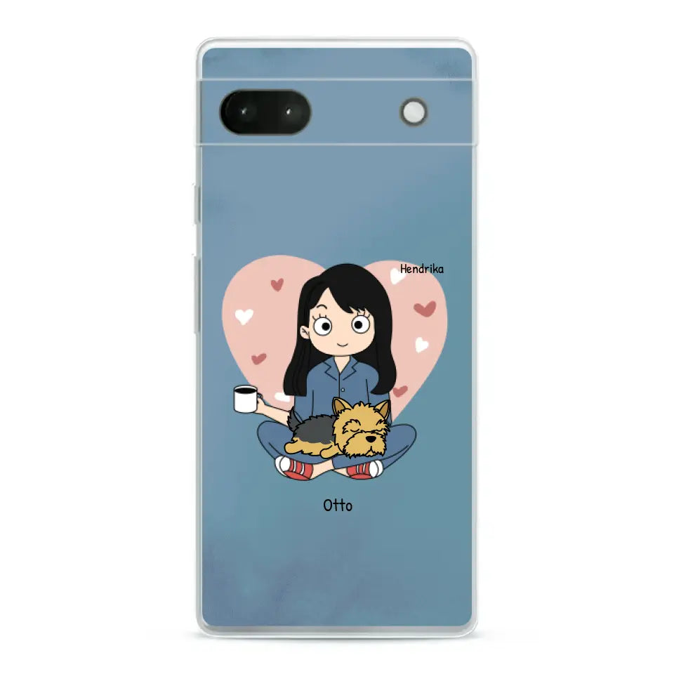 Cartoon honden mama - Gepersonaliseerd telefoonhoesje