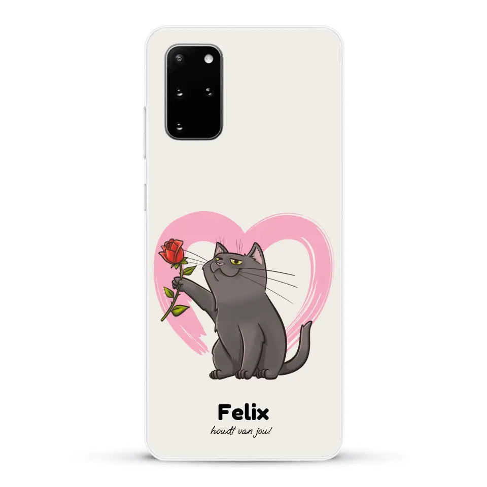 Jouw kat houdt van jou - Gepersonaliseerd telefoonhoesje