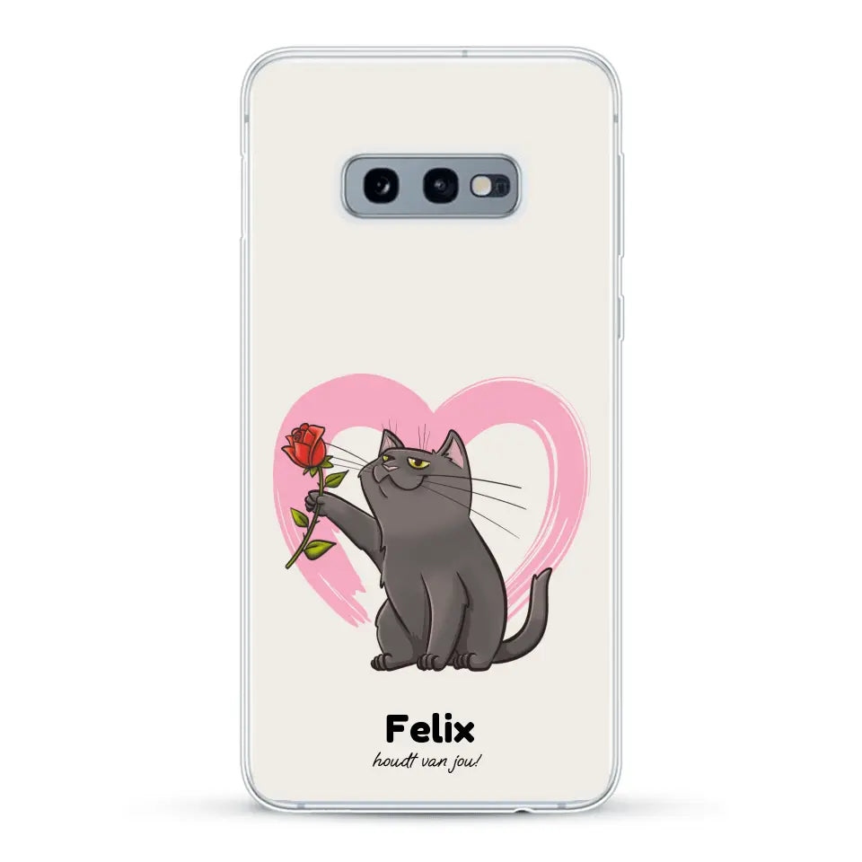 Jouw kat houdt van jou - Gepersonaliseerd telefoonhoesje