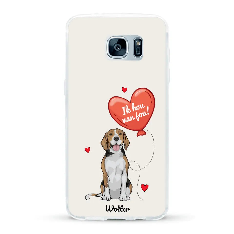 Hondenliefde - Gepersonaliseerd telefoonhoesje