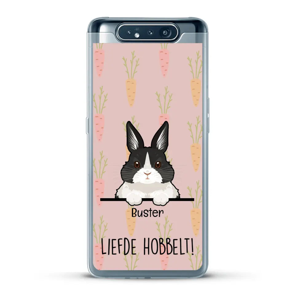 Liefde hobbelt! - Gepersonaliseerd telefoonhoesje