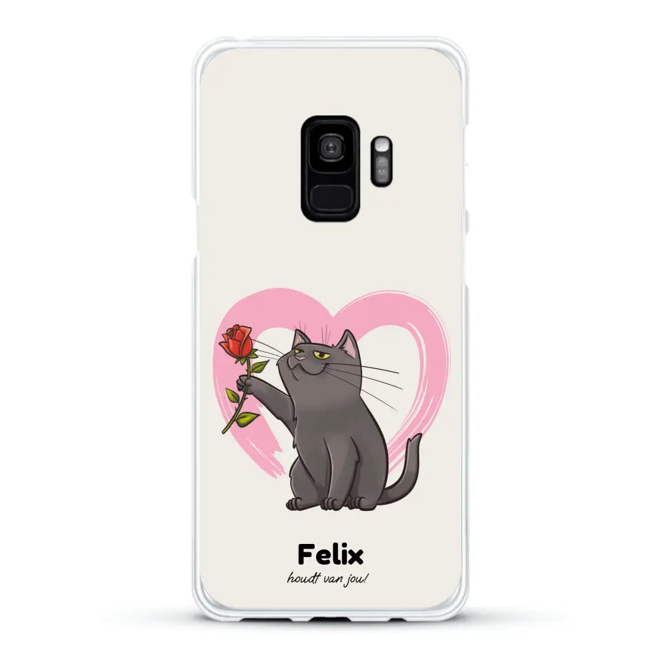 Jouw kat houdt van jou - Gepersonaliseerd telefoonhoesje