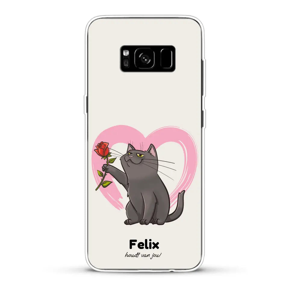 Jouw kat houdt van jou - Gepersonaliseerd telefoonhoesje