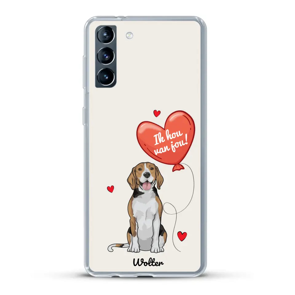 Hondenliefde - Gepersonaliseerd telefoonhoesje