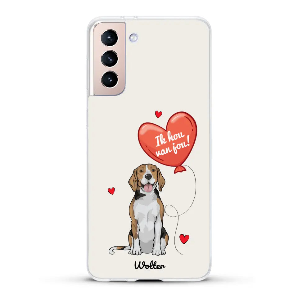 Hondenliefde - Gepersonaliseerd telefoonhoesje