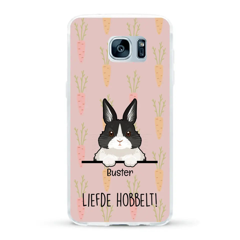 Liefde hobbelt! - Gepersonaliseerd telefoonhoesje