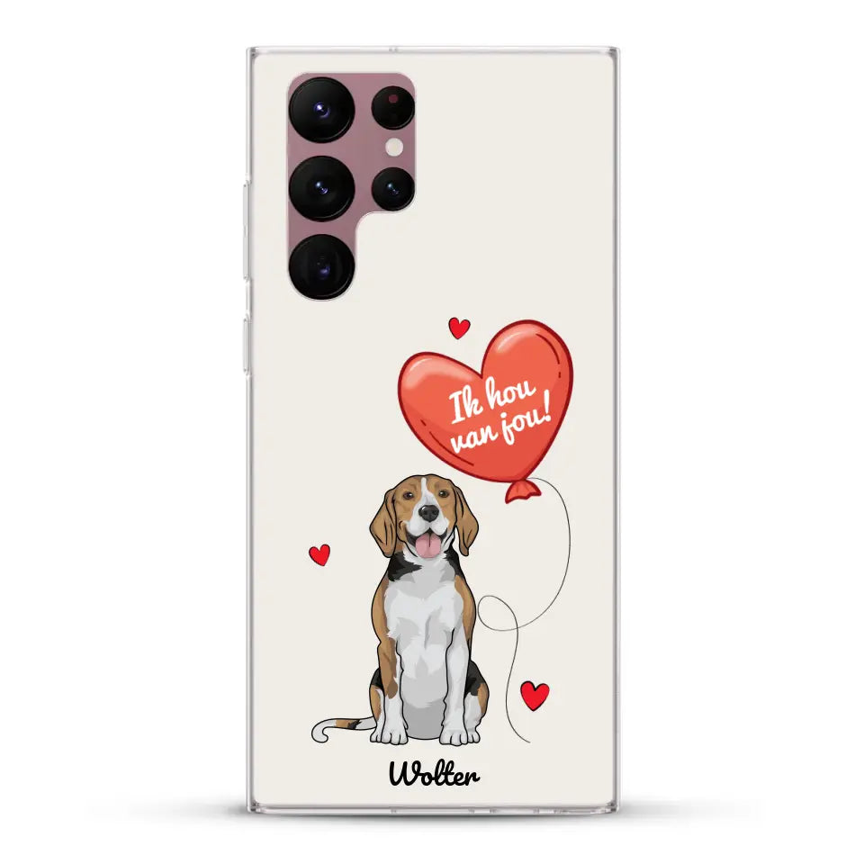 Hondenliefde - Gepersonaliseerd telefoonhoesje