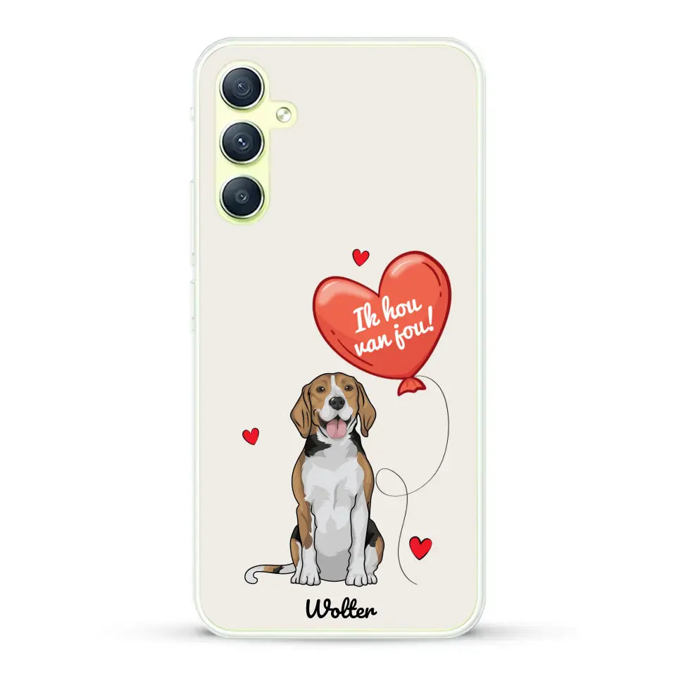 Hondenliefde - Gepersonaliseerd telefoonhoesje