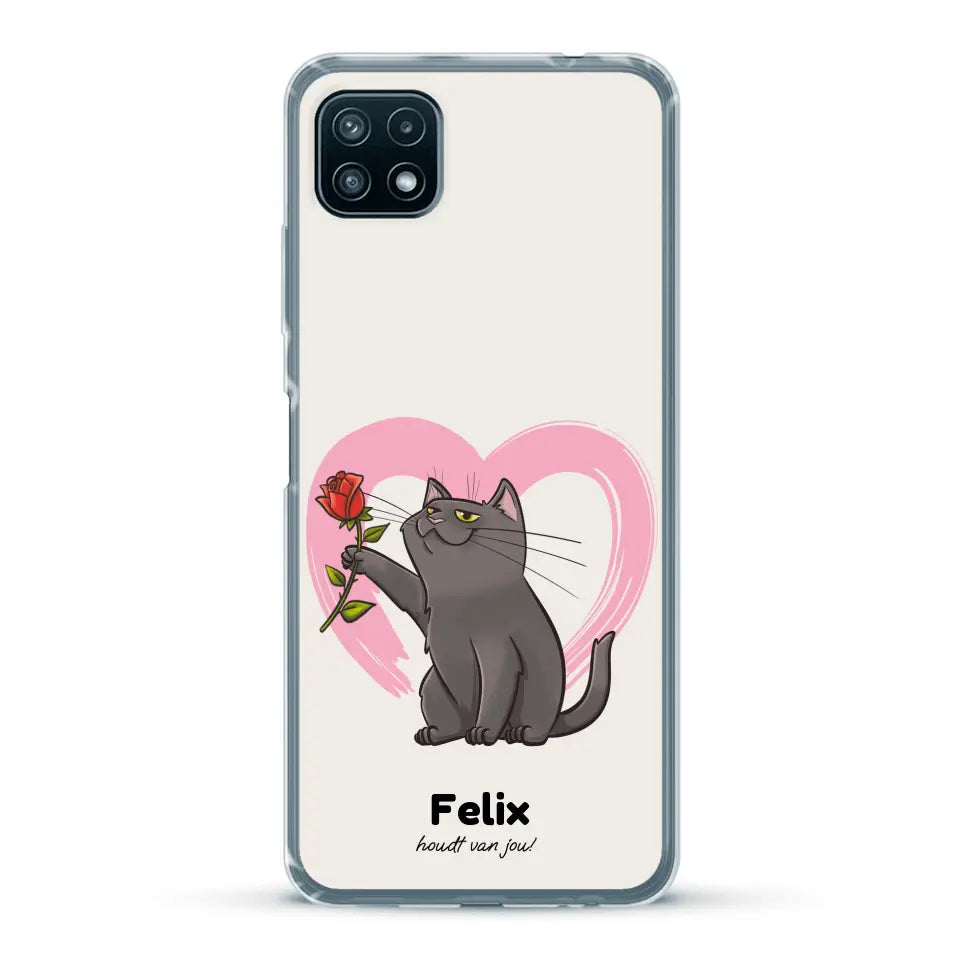 Jouw kat houdt van jou - Gepersonaliseerd telefoonhoesje