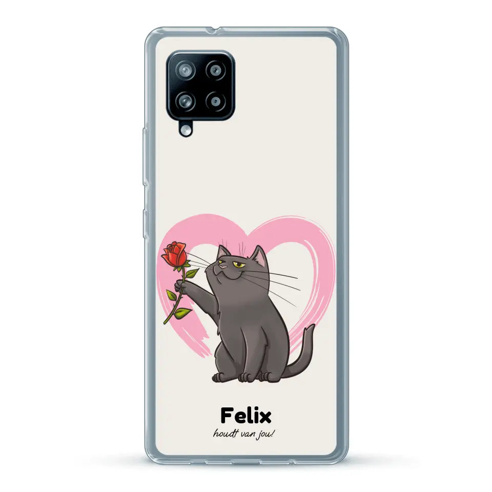 Jouw kat houdt van jou - Gepersonaliseerd telefoonhoesje