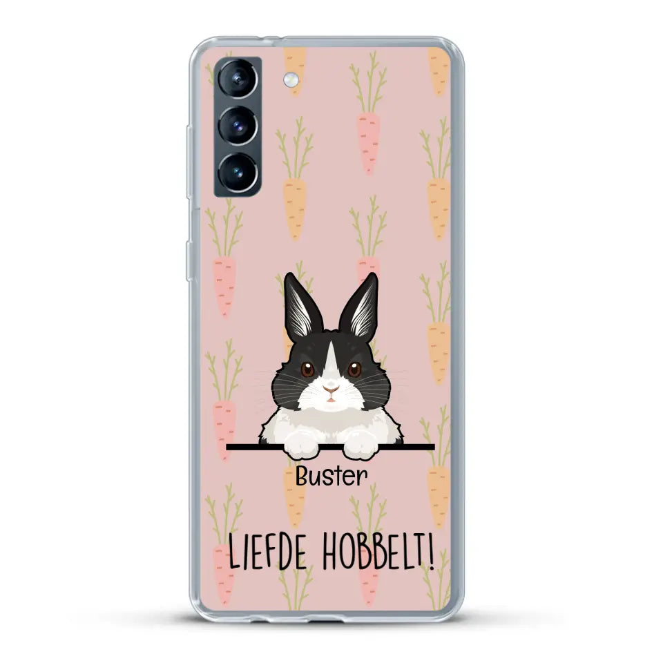 Liefde hobbelt! - Gepersonaliseerd telefoonhoesje