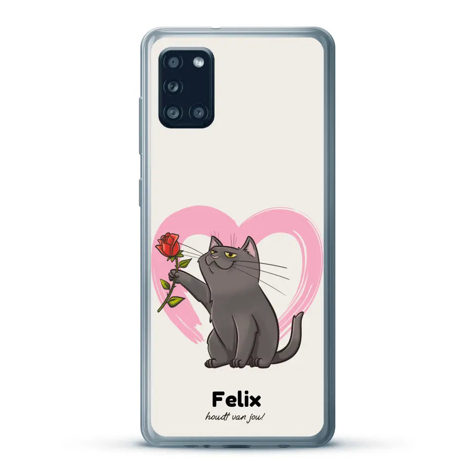 Jouw kat houdt van jou - Gepersonaliseerd telefoonhoesje