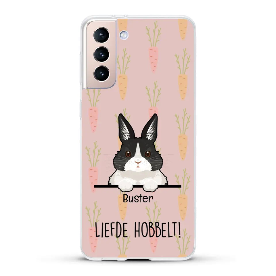 Liefde hobbelt! - Gepersonaliseerd telefoonhoesje