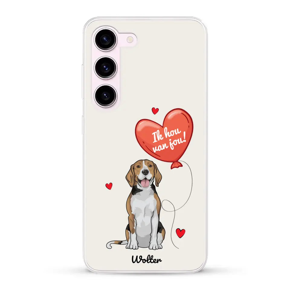 Hondenliefde - Gepersonaliseerd telefoonhoesje