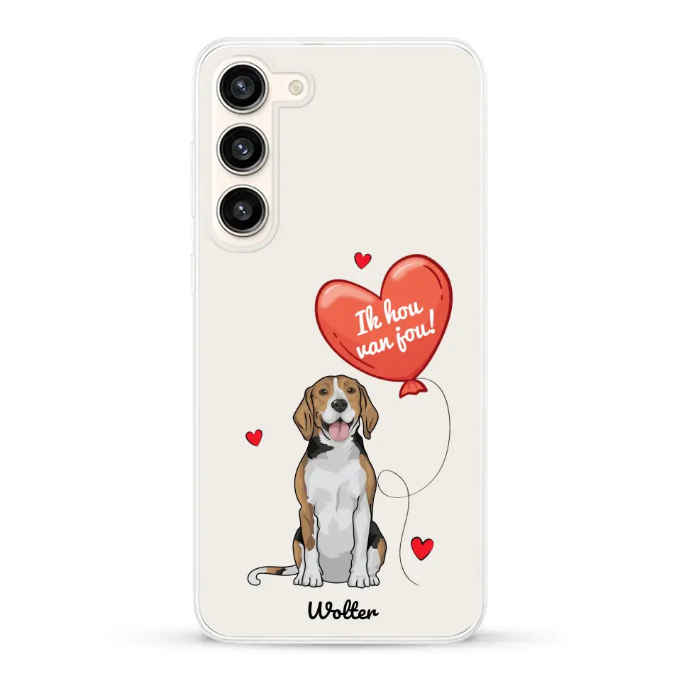 Hondenliefde - Gepersonaliseerd telefoonhoesje