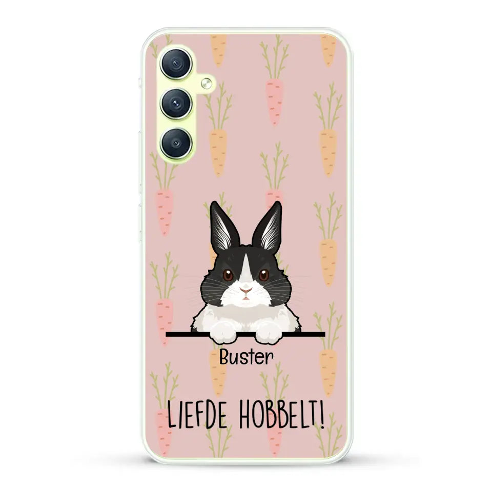 Liefde hobbelt! - Gepersonaliseerd telefoonhoesje