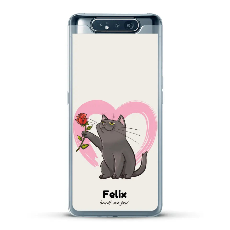 Jouw kat houdt van jou - Gepersonaliseerd telefoonhoesje