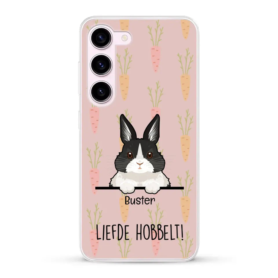 Liefde hobbelt! - Gepersonaliseerd telefoonhoesje