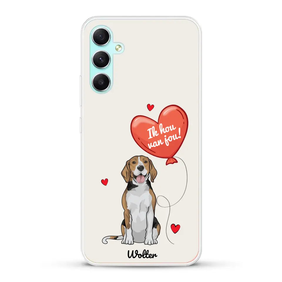 Hondenliefde - Gepersonaliseerd telefoonhoesje