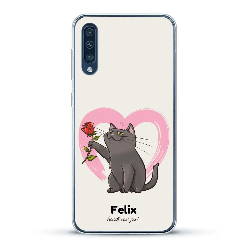 Jouw kat houdt van jou - Gepersonaliseerd telefoonhoesje