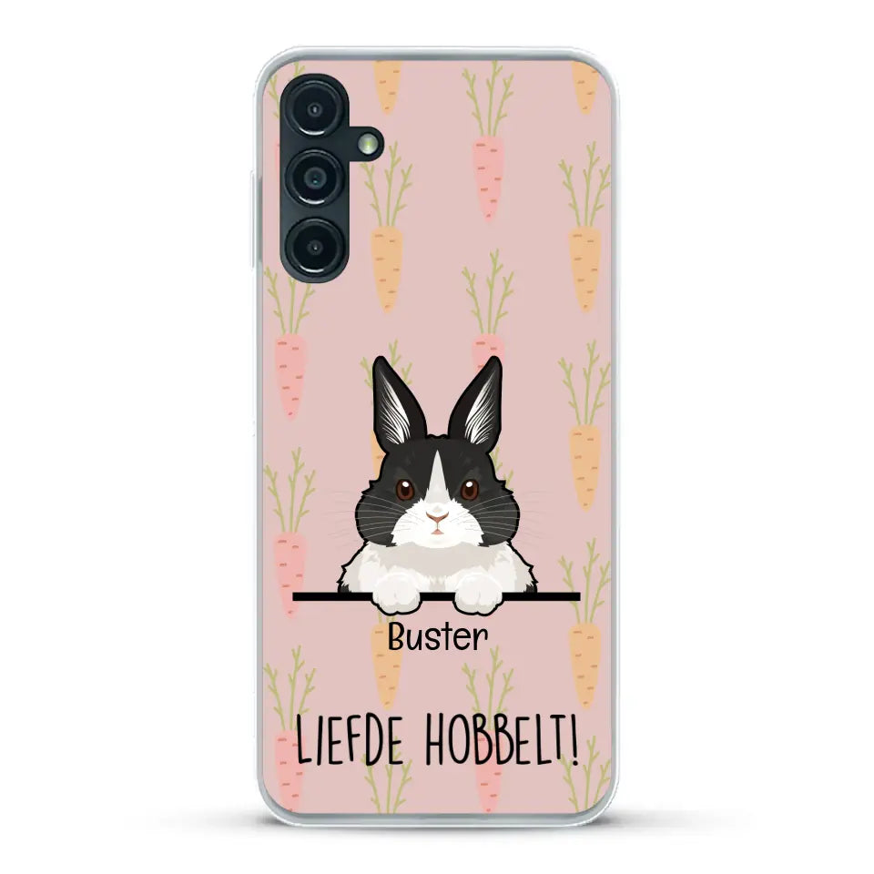 Liefde hobbelt! - Gepersonaliseerd telefoonhoesje