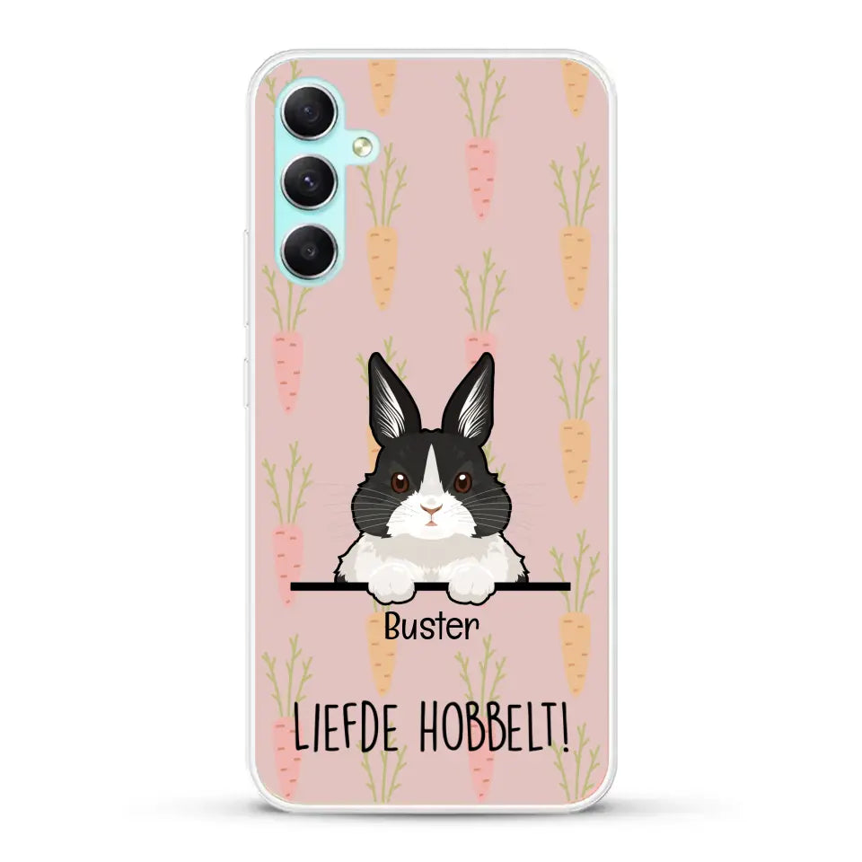 Liefde hobbelt! - Gepersonaliseerd telefoonhoesje