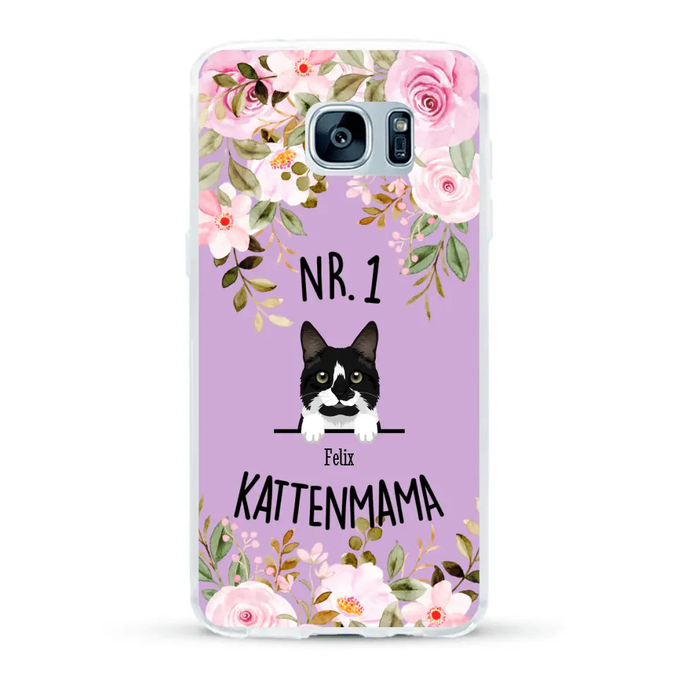 No. 1 Kattenmama - Gepersonaliseerd telefoonhoesje