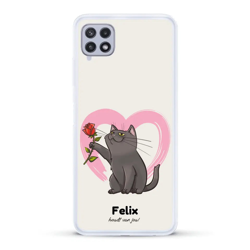 Jouw kat houdt van jou - Gepersonaliseerd telefoonhoesje