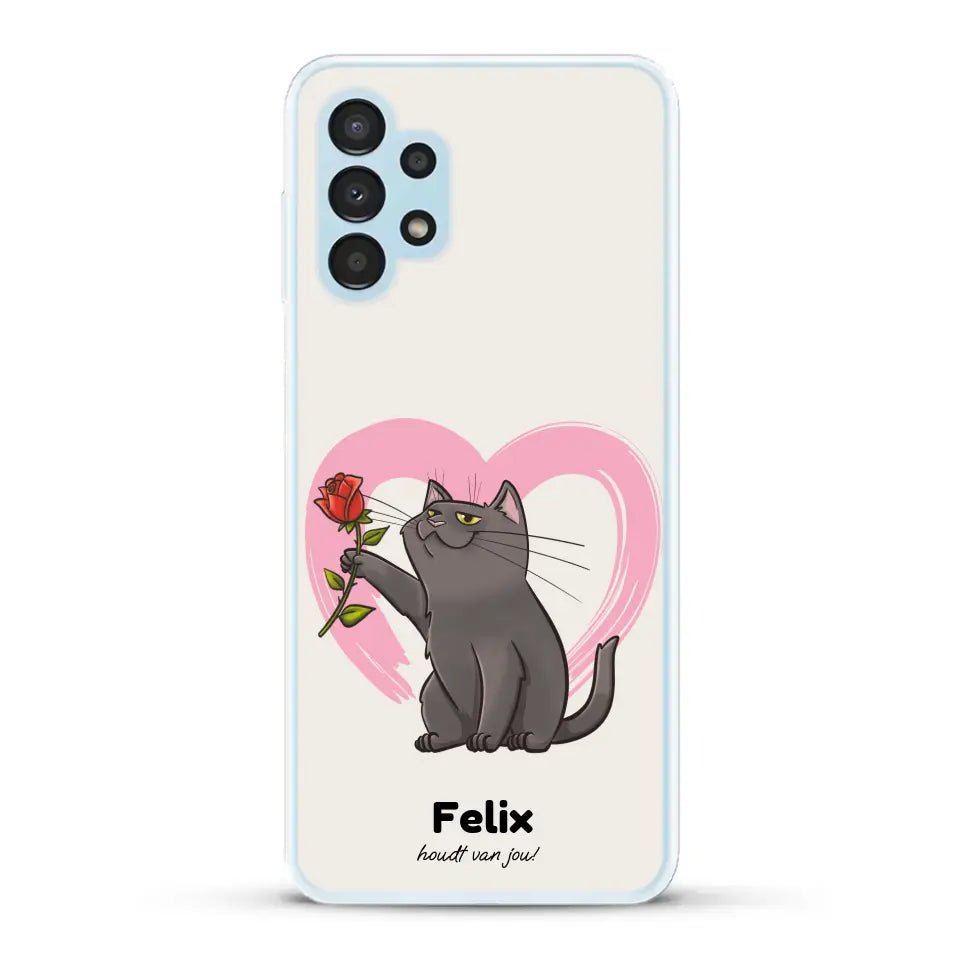 Jouw kat houdt van jou - Gepersonaliseerd telefoonhoesje