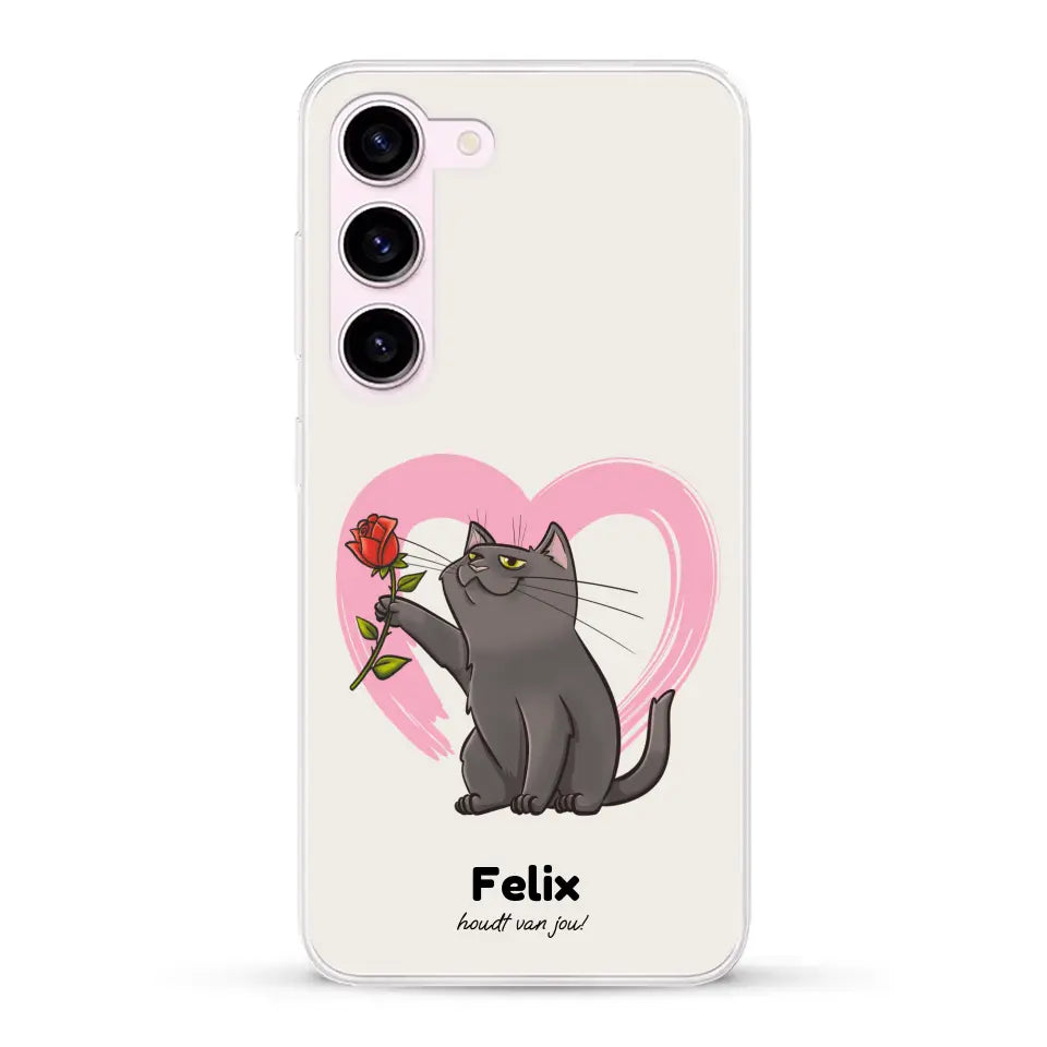 Jouw kat houdt van jou - Gepersonaliseerd telefoonhoesje