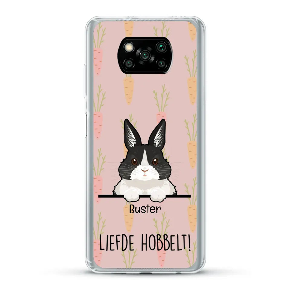 Liefde hobbelt! - Gepersonaliseerd telefoonhoesje