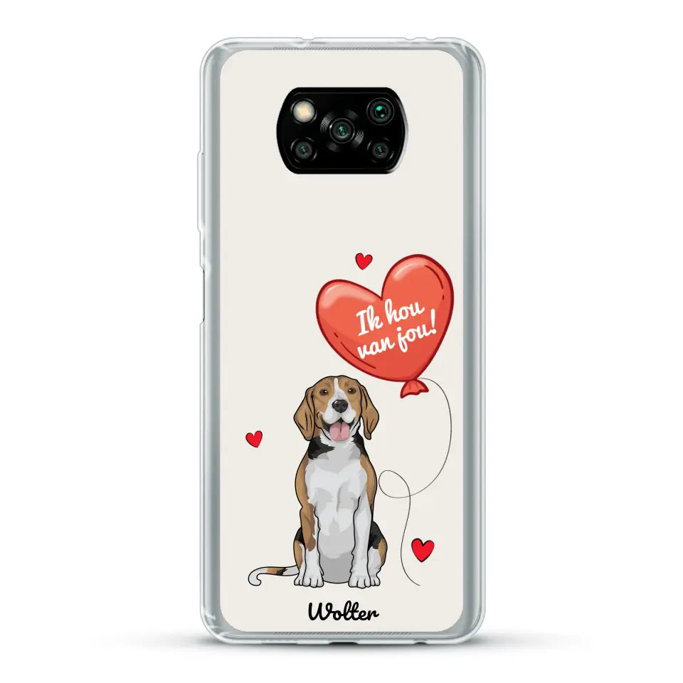 Hondenliefde - Gepersonaliseerd telefoonhoesje