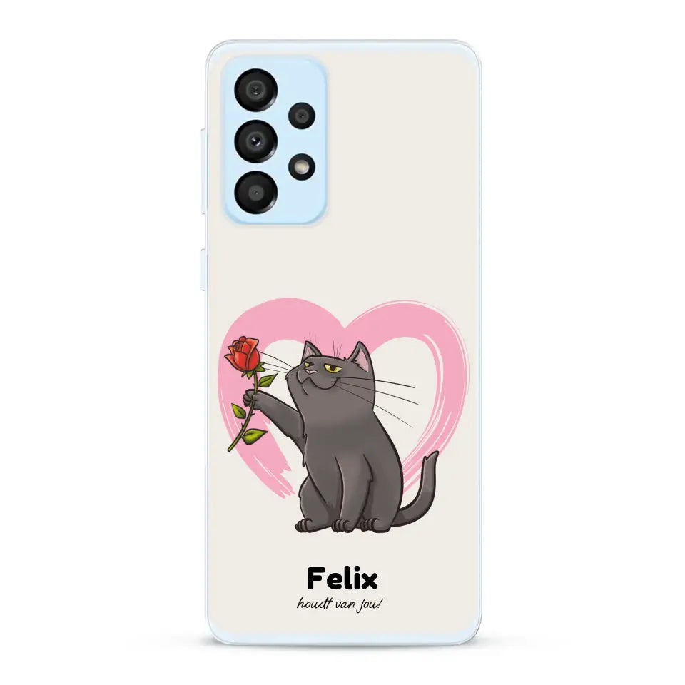 Jouw kat houdt van jou - Gepersonaliseerd telefoonhoesje