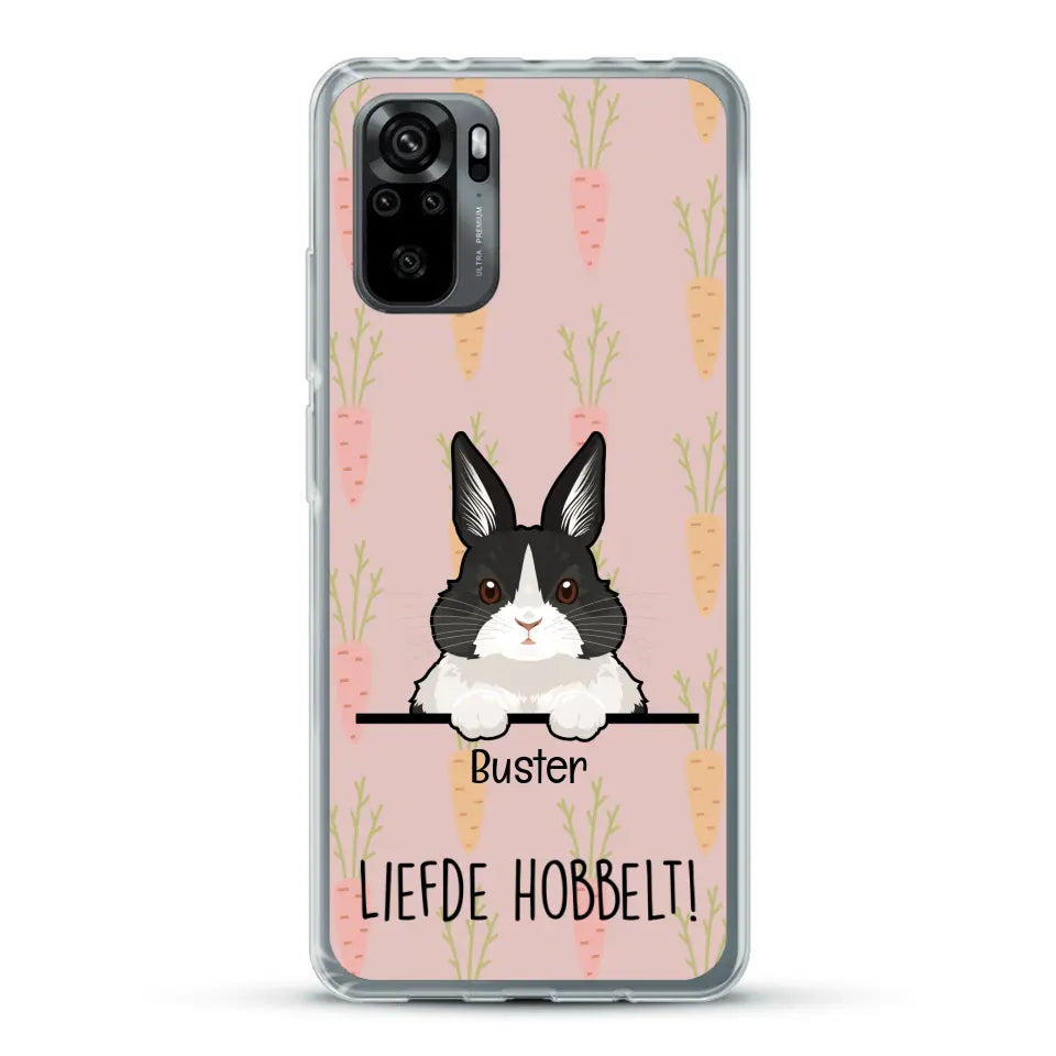 Liefde hobbelt! - Gepersonaliseerd telefoonhoesje