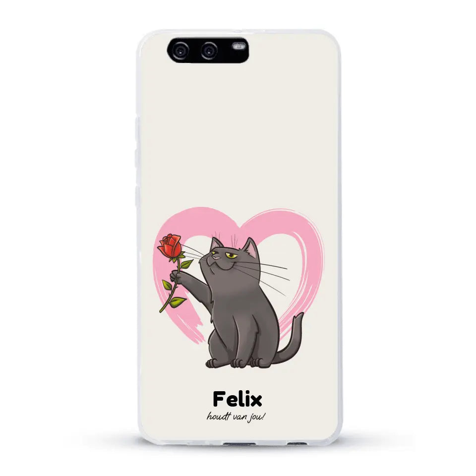 Jouw kat houdt van jou - Gepersonaliseerd telefoonhoesje