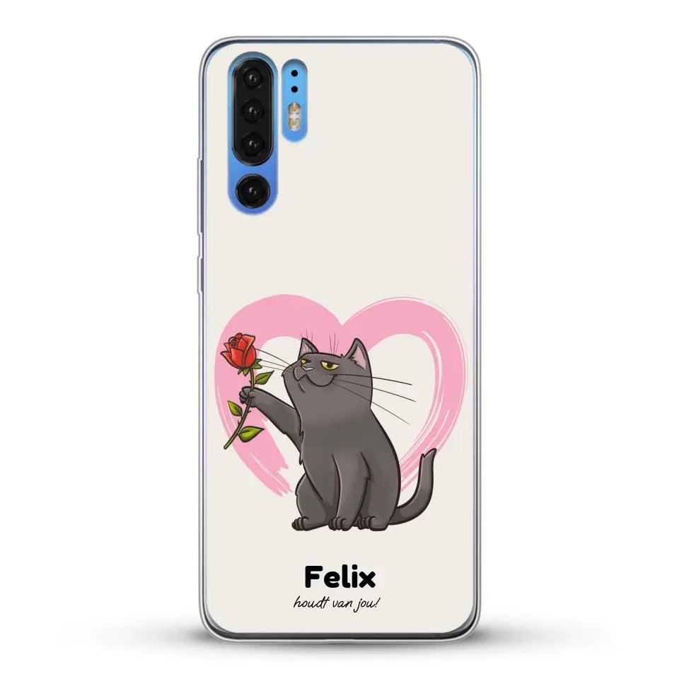 Jouw kat houdt van jou - Gepersonaliseerd telefoonhoesje