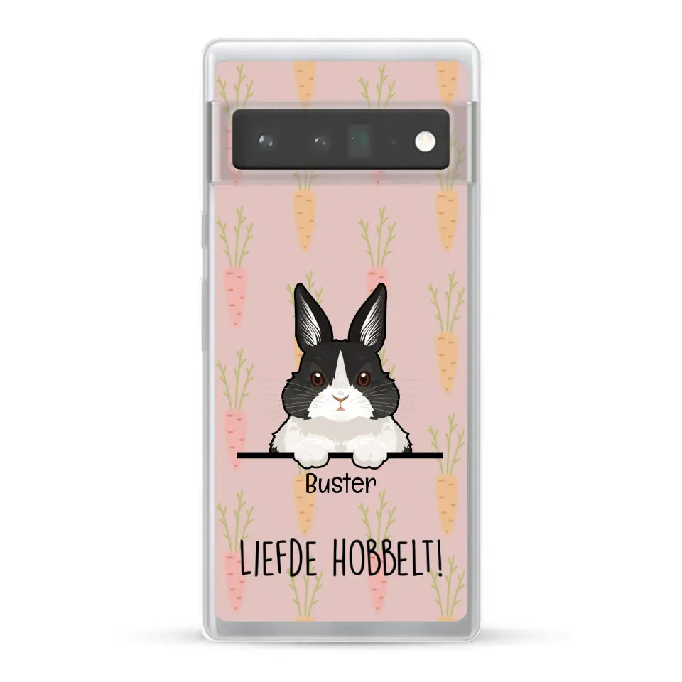 Liefde hobbelt! - Gepersonaliseerd telefoonhoesje