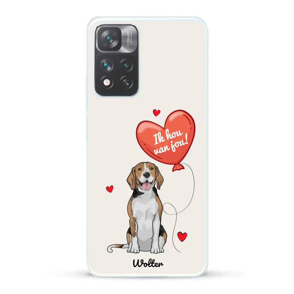Hondenliefde - Gepersonaliseerd telefoonhoesje