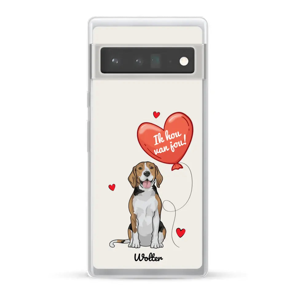 Hondenliefde - Gepersonaliseerd telefoonhoesje