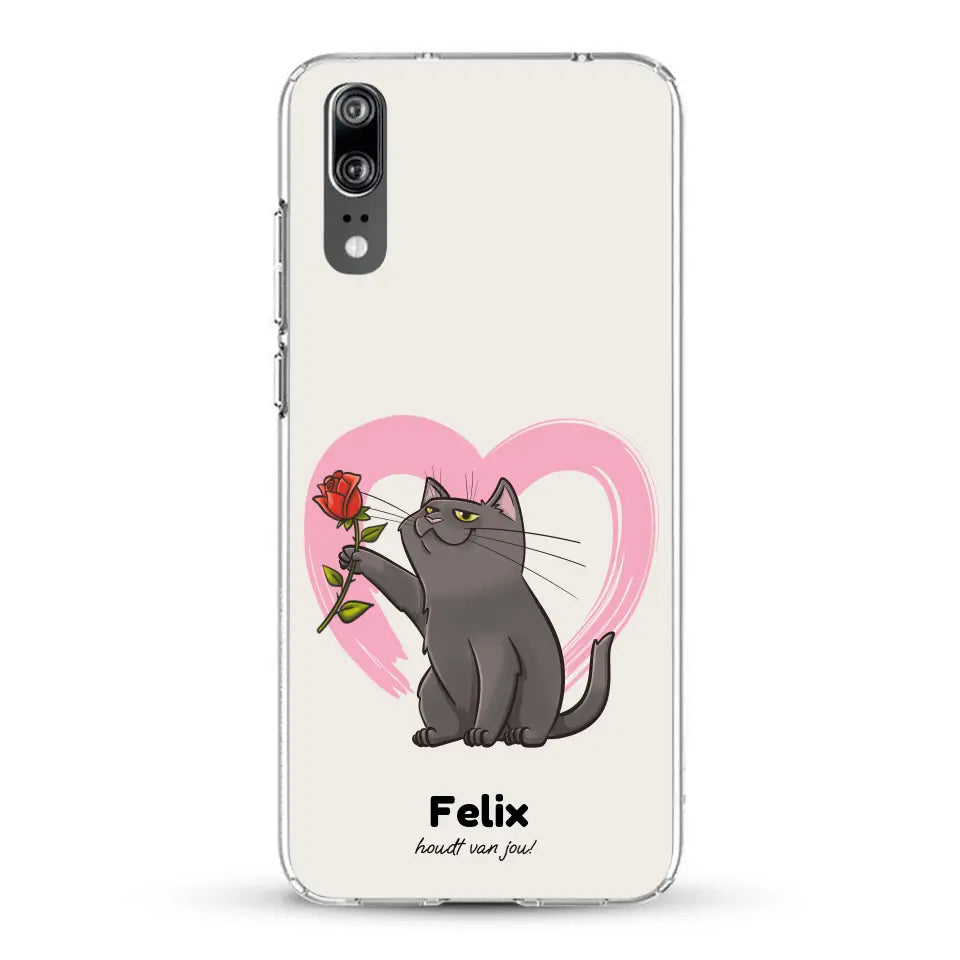 Jouw kat houdt van jou - Gepersonaliseerd telefoonhoesje