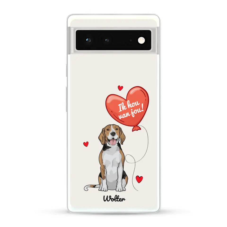 Hondenliefde - Gepersonaliseerd telefoonhoesje