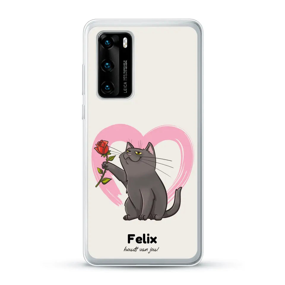 Jouw kat houdt van jou - Gepersonaliseerd telefoonhoesje