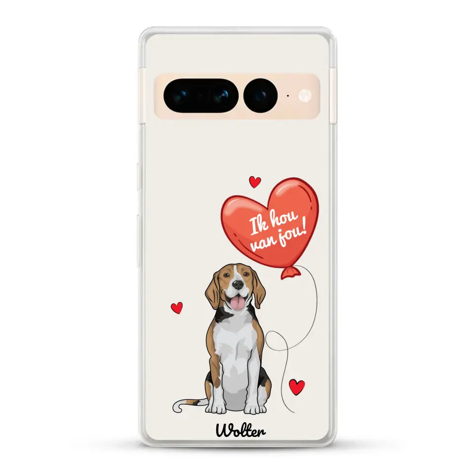 Hondenliefde - Gepersonaliseerd telefoonhoesje