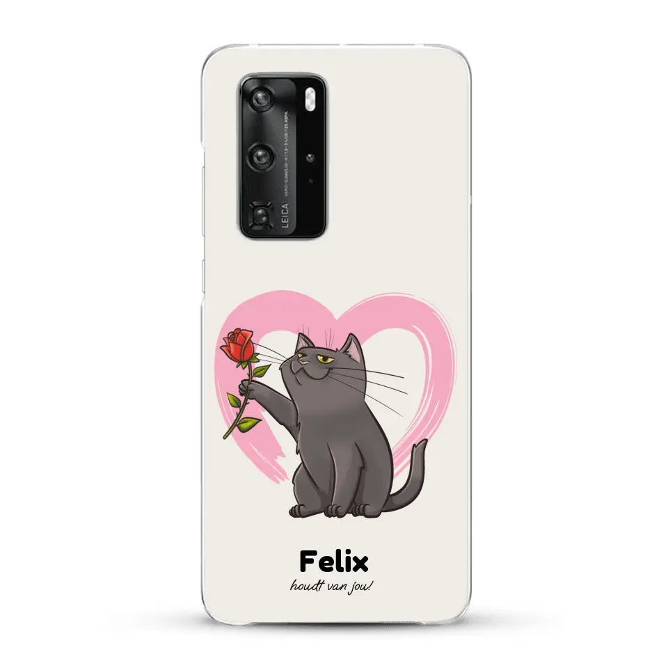 Jouw kat houdt van jou - Gepersonaliseerd telefoonhoesje