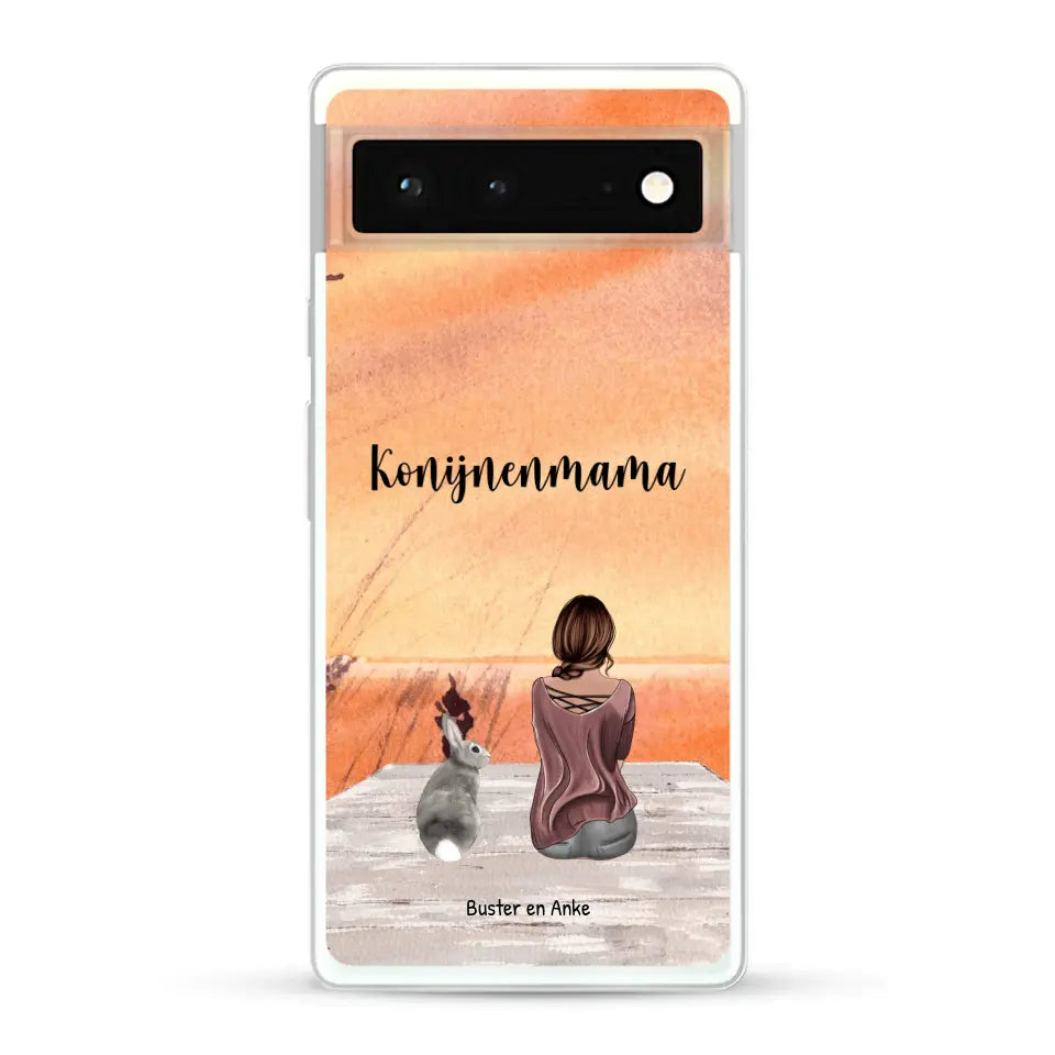 Onderweg met Konijn - Gepersonaliseerd telefoonhoesje