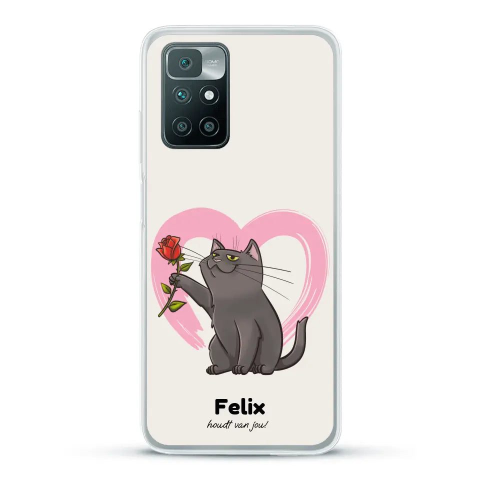 Jouw kat houdt van jou - Gepersonaliseerd telefoonhoesje