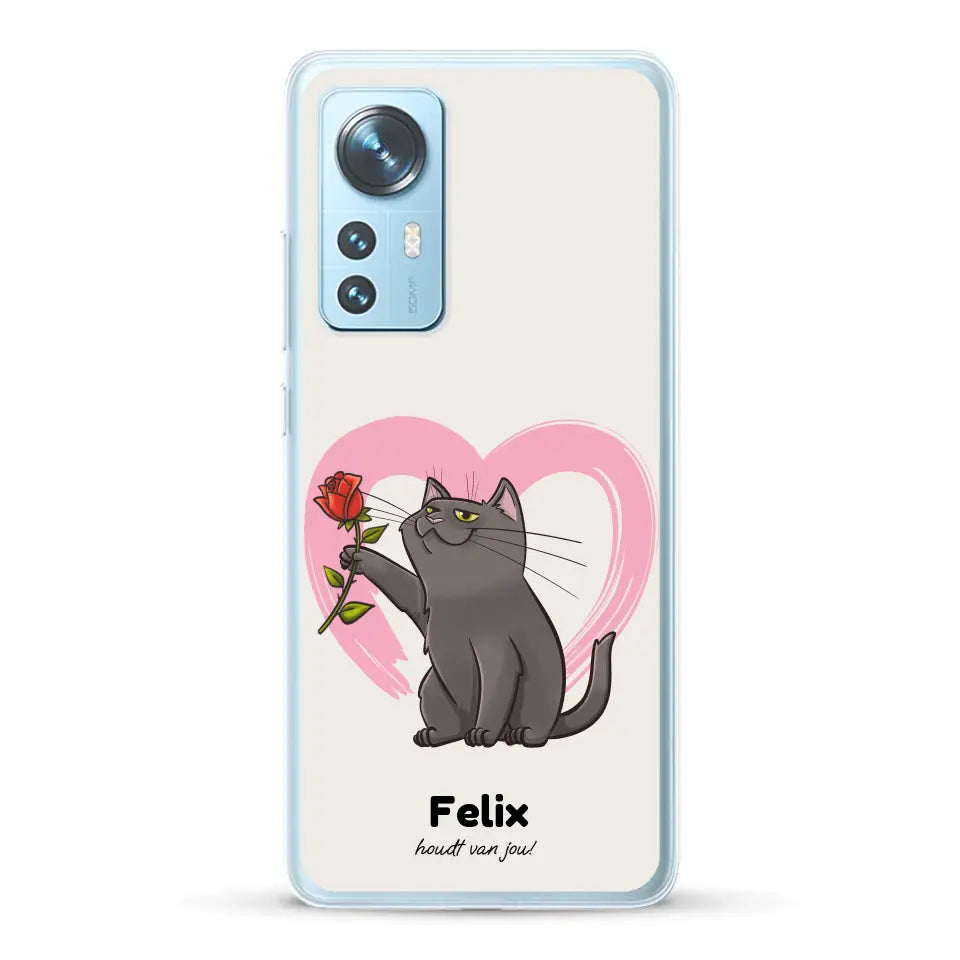 Jouw kat houdt van jou - Gepersonaliseerd telefoonhoesje