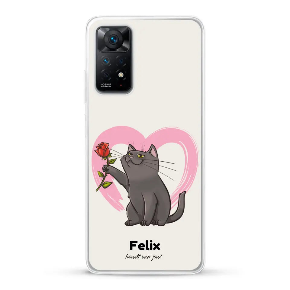 Jouw kat houdt van jou - Gepersonaliseerd telefoonhoesje